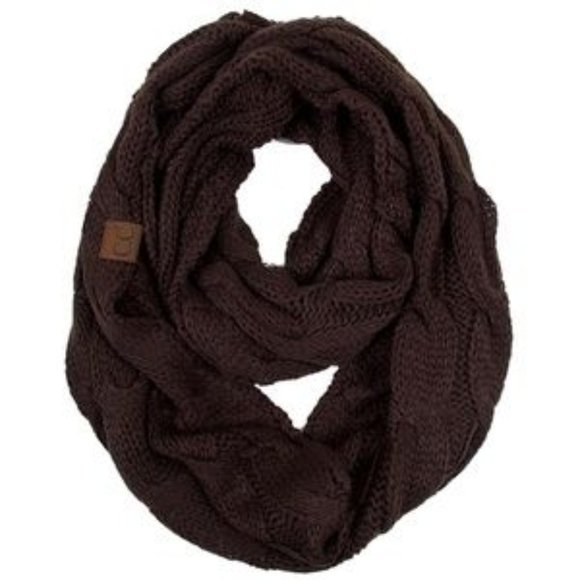 C.C 3pc Knit Warm Pom Beanie Gloves Scarves Set main image 6
